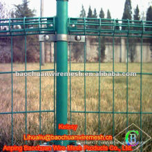 Green pvc coated farm double loop wire mesh fence